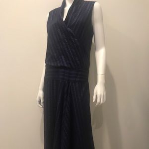Maria Cornejo Madira maxi dress blue metal stripe